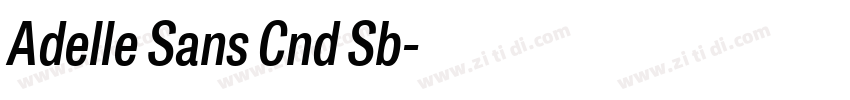 Adelle Sans Cnd Sb字体转换